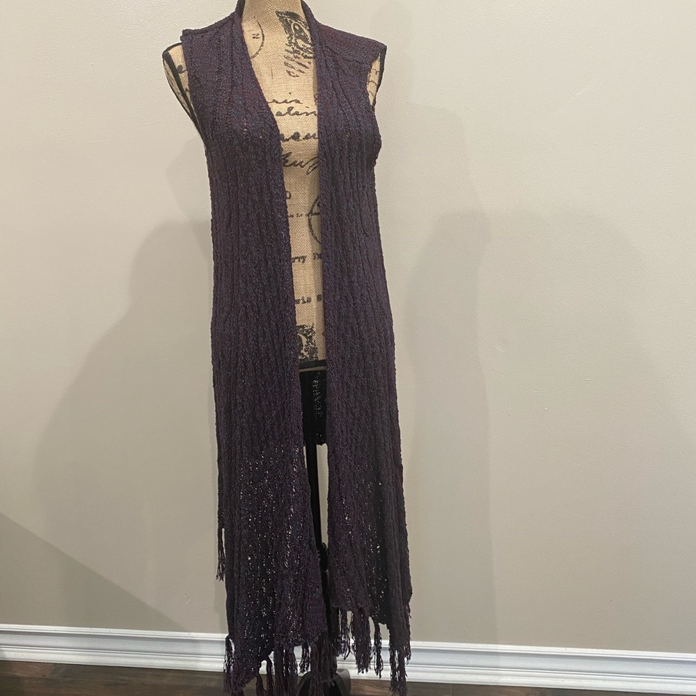 NWT M/L knit sleeveless boho sweater